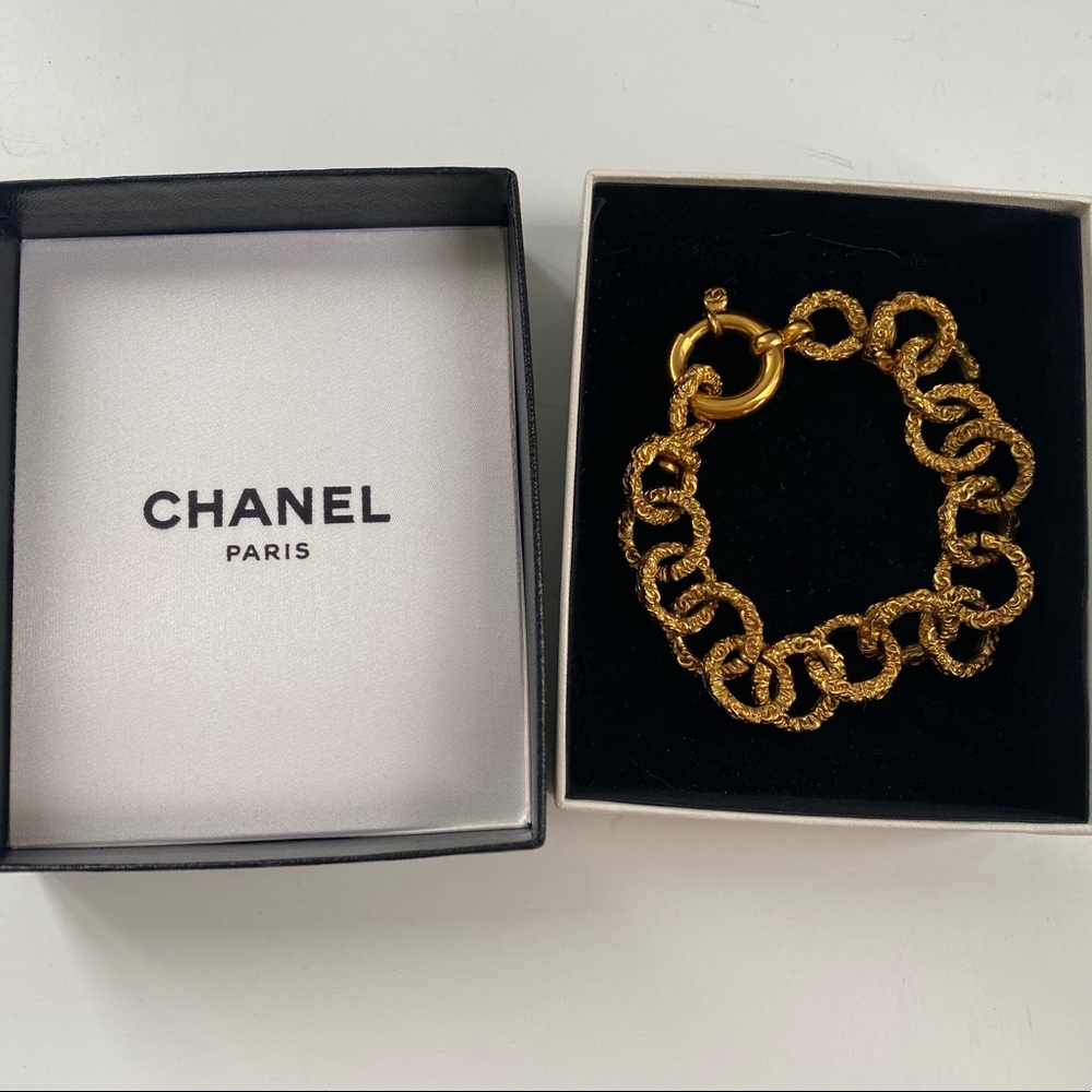 Vintage Chanel gold bracelet